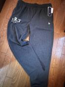 5Lサイズ!高貴紳士的!ブランド品!K.R.T!ロゴ入り!暖か!裏起毛!両脇ポケット付き!濃灰色色合い!リラックス!ロングパンツ!