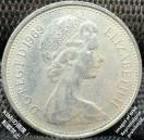 5 New Pence 1969 Elizabeth II 2nd portrait Coin Art  5 ニュー・ペンス 19