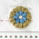 29*ハンドメイド♪ポコポコお花モチーフ ガラスビジュー付き 9