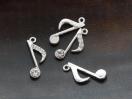 新品 アクセサリー手芸パーツ 音符チャーム 銀色