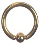 ステンレスボディピアス 14G 内径12mm ボール4mm ゴールド シンプル 耳 口 眉 軟骨 ヘリックス トラガス 金色