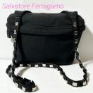 Salvatore Ferragamo �t�F���K�� ���@�� �V�����_�[�o�b�O  AU21 9698 �i�C���� �u���b�N