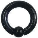 ステンレスボディピアス 4G 内径16mm ボール8mm ブラック シンプル 耳 口 眉 軟骨 ヘリックス トラガス 黒