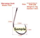 ブリ・シーバス・タイ等 マルセイゴ 釣り針 4/0#-4 100本