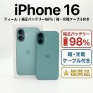 �y�T�����艿�i�z�ɔ��i iPhone 16 �{�� �e�B�[�� 128GB �����o�b�e���[98% ���t��