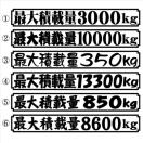最大積載量ステッカー 20センチ 2枚組 B