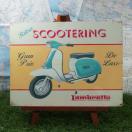 新品【ブリキ看板】Lambretta/ランブレッタ Retro Scootering