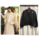 新品タグ付きSuper Beauty スーパービューティー キルティング風バルーン袖ノーカラージャケット