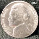 白銅貨 ジェファーソン ニッケル硬貨 1964年 5セント硬貨 コイン 1964 UNITED STATES OF AMERICA