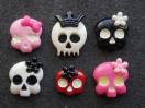 プラパーツ 手芸・アクセサリーパーツ  スカル パーツ 6個セット デコパーツ