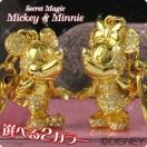 《New》愛*LOVE★ミッキーマウス&ミニーマウス*ジュエリーストーン*ペアストラップ<ゴールド>