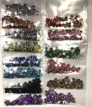 ●5mm● デコ用ストーン 14色セット 85粒 ライン ハンドメイド ネイル キラキラ ビジュー パーツ DIY 工作 セット