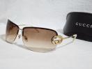 正規 グッチ GGロゴ シャイニーメタルフレームサングラス 茶 金 グラマラスハイカーブビッグレンズアイウェア 付属有 クラシック