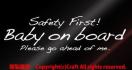 Safety First! Baby on board Please go aheadXebJ[()25cmxr[CJ[
