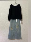 �V�i�^�O�t��RETRO GIRL�_�炩�_���[�W�f�j���X�J�[�g& BASEMENT�g���[�i�[