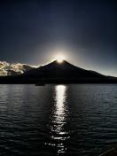 世界遺産 富士山 ダイヤモンド富士 縦 写真 A4又は2L版 額付き