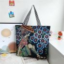 バッグ 鞄 民族風 キャンバス トートバッグ 芸術 プリント かばん お買い物