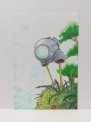 オリジナルイラスト 手描きイラスト 機械と植物 ハンドメイド 絵 アート 原画 アナログ 自作 インテリア カラー コピック