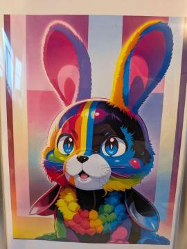 �|�b�v�ŃJ���t���ȃE�T�M�̃A�[�g�v�����g �z���i ���C���{�[�J���[ �C���e���A