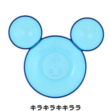 《New》ミッキーマウス★アイコン型*クリアボウル/皿<ブルー>【Lサイズ】