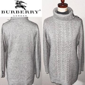 BURBERRY バーバリー 高級 カシミヤ 起毛 ウール ニット セーター 海外 ハイブランド 正規 冬 インナー トップス古着