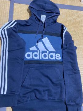 adidas �A�f�B�_�X �X�E�F�b�g�p�[�J�[ �t�[�h�t�� �l�C�r�[ M�T�C�Y 3�{���C�� ���S