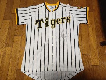 阪神 Tigers 阪神タイガース 桧山選手 レプリカ 復刻 ユニフォーム サイン入り M