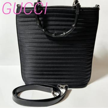 ���i GUCCI �O�b�` �o���u�[ �L�����o�X 002�E1998�E0353 2way �n���h�o�b�O �V�����_�[�o�b�O �u���b�N