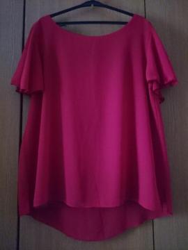 Double dazzle☆シフォンフレア デザイントップス★バックスタイル◎
