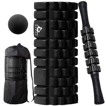 フォームローラー 筋膜リリース ヨガポール マッサージボール ストレッチ エクササイズ トレーニング器具 収納袋付き