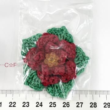 3*ハンドメイド♪ポインセチア風モチーフ 3