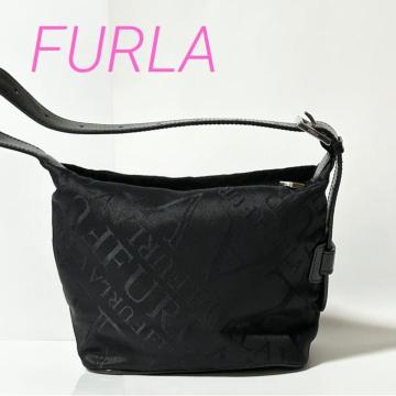 FURLA �t���� ���S���� �Z�~�V�����_�[ �o�b�O �u���b�N