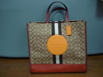 ★コーチ Coach デンプシトート40 シグネチャージャガード トートバッグ★使用1度!超激安!