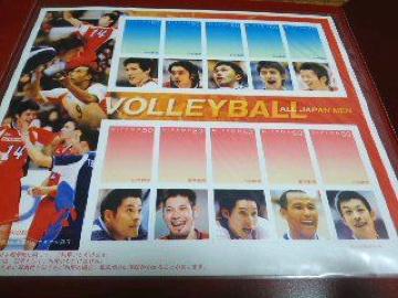全日本バレーボール 男子 2004年 受注販売品 80円切手 台紙付 シート
