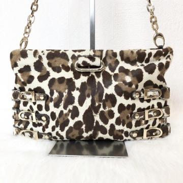 �y�󏭁zJIMMY CHOO �W�~�[�`���E ���I�p�[�h �n���R 2way  �`�F�[���V�����_�[�o�b�O �N���b�`�o�b�O