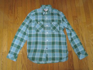 HYSTERIC GLAMOUR �q�X�e���b�N�O���}�[ �`�F�b�N�V���c L �Όn �����V���c SHIRT