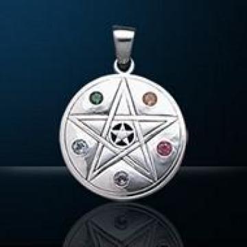 NEBULA Pentacle Disc Pendant 䊐