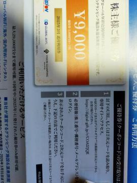 ビジョン株主優待券 9000円分 2026.3.31まで