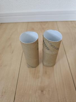 トイレットペーパーの芯(茶色×2本)