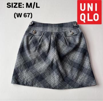 �yUNIQLO�z�`�F�b�N�� ��`�X�J�[�g M/L