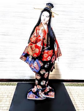 日本人形10号ミシン刺繍 美品