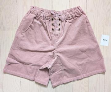 160★GITA★レースアップコーデュロイキュロット★ショートパンツ★新品★送料無料