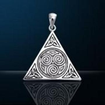 NEBULA Celtic Triskele Pyramid Pendant
