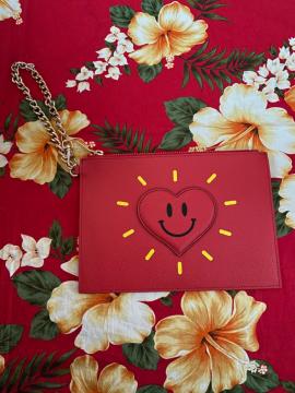 新品未使用☆SamanthaThavasa☆赤ハートのニコちゃんbag☆