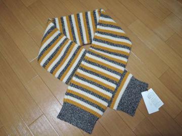 新品ミスターハリウッドN.HOOLYWOODボーダーニットマフラーNハリ