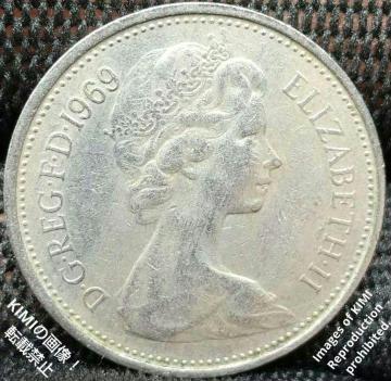 5 New Pence 1969 Elizabeth II 2nd portrait Coin Art  5 j[EyX 19