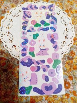 お裾分け☆ウサギとりぼんのシールシート☆