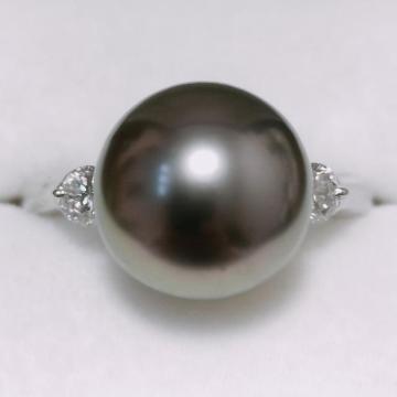 �_�C�������h�~�u���b�N�p�[�� �����O Pt900 0.32ct 8.8g