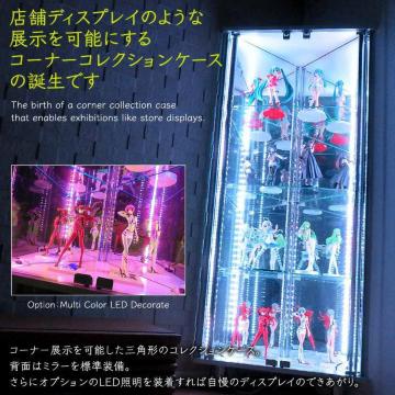 �K���X�R���N�V�����P�[�X �R�[�i�[�O�p�` �{�� LED�Z�b�g ���t