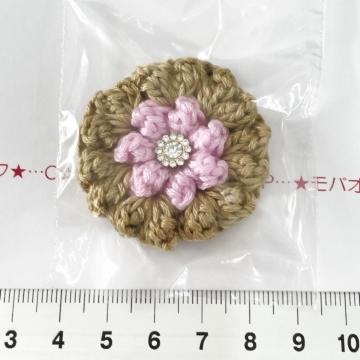 29*ハンドメイド♪ポコポコお花モチーフ ガラスビジュー付き 1